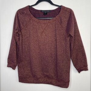 MARC by Marc Jacobs midnight cranberry sparkly metallic raglan sweatshirt